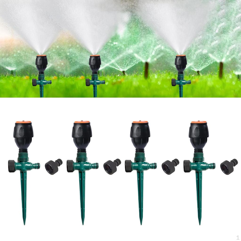 4 Pieces Rotating Garden Sprinklers Ground Stakes Parts Lawn for Park