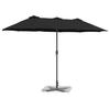 Garden Sun Umbrella Black 370 X 197 X 239 Cm