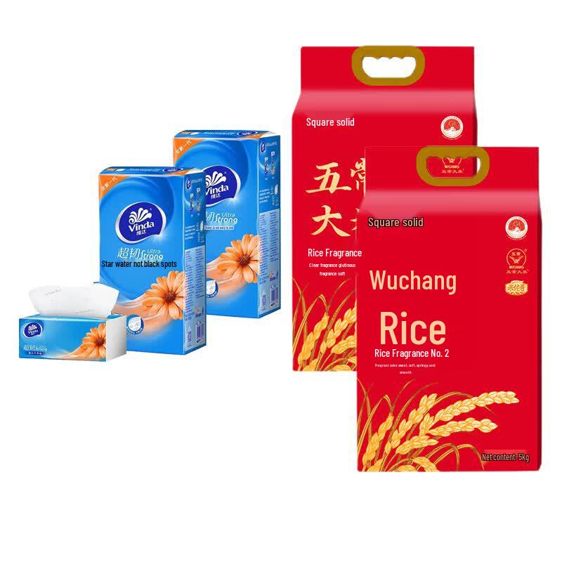 Vinda Facial Tissue & Daohuaxiang Rice Combo