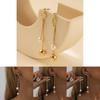 2023 Trendy Asymmetrical Earrings Gold Chain Faux Pearl Dangle For Women
