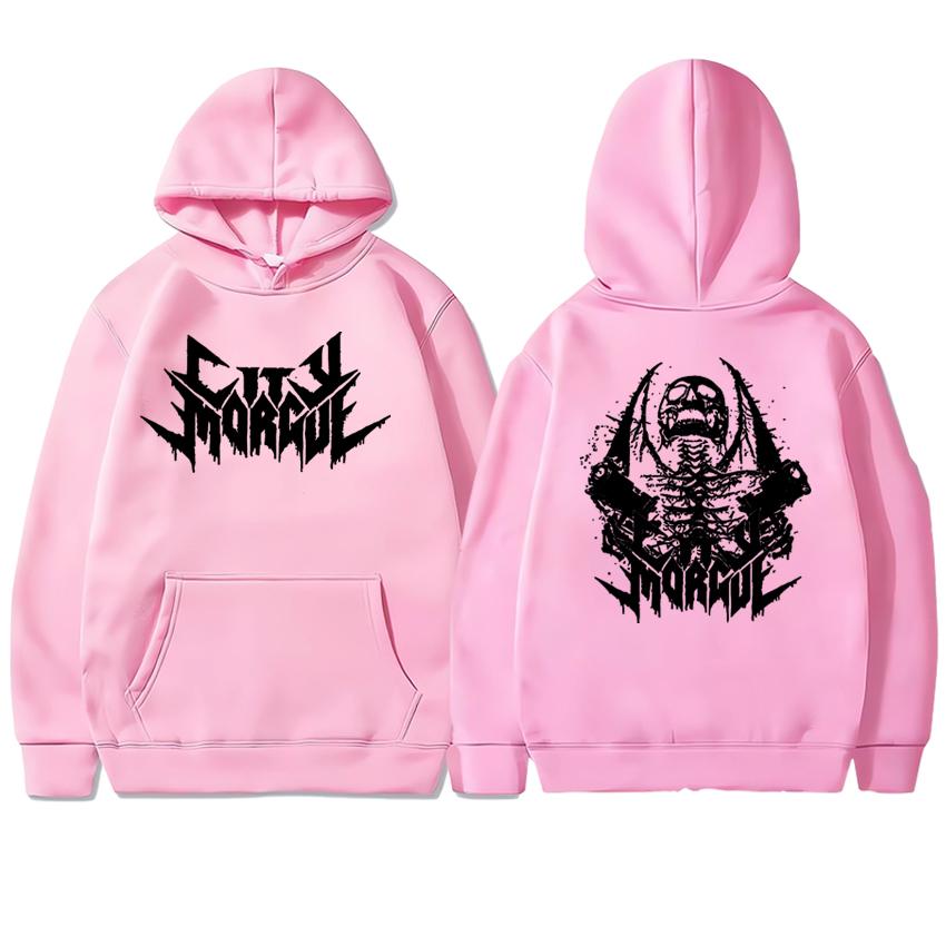 Rapper Zillakami Sosmula City Morgue Doppelseitiger Print Hoodie Fleece Sweatshirt Langarm Herren Damen Unisex Oversized Pullover