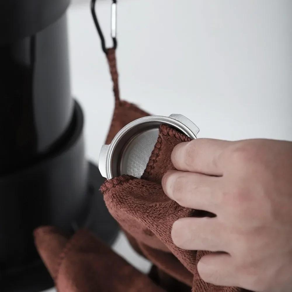 Halkfri Pulver Kaffe Knock Box Lutande Rest Golvmonterad Soptunna Hink 30 x 23 cm Med Rengöringsduk Tillverkare Verktyg