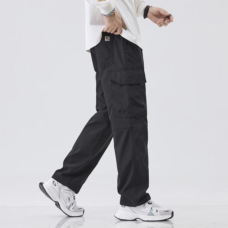 VUUG Men's Summer Loose Straight Cargo Pants