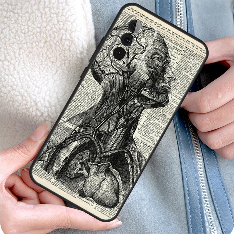 Medical Human Anatomy Phone Case For Samsung Galaxy A15 A25 A35 A55 A54 A34 A14 A13 A33 A53 A12 A32 A52 A71 A51