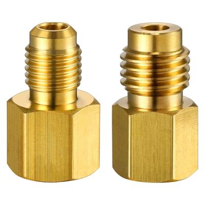 Adaptateur de réservoir de réfrigérant en laiton 6015 R134A vers adaptateur de raccord R12, adaptateur évasé 1/2 femelle vers 1/4 mâle