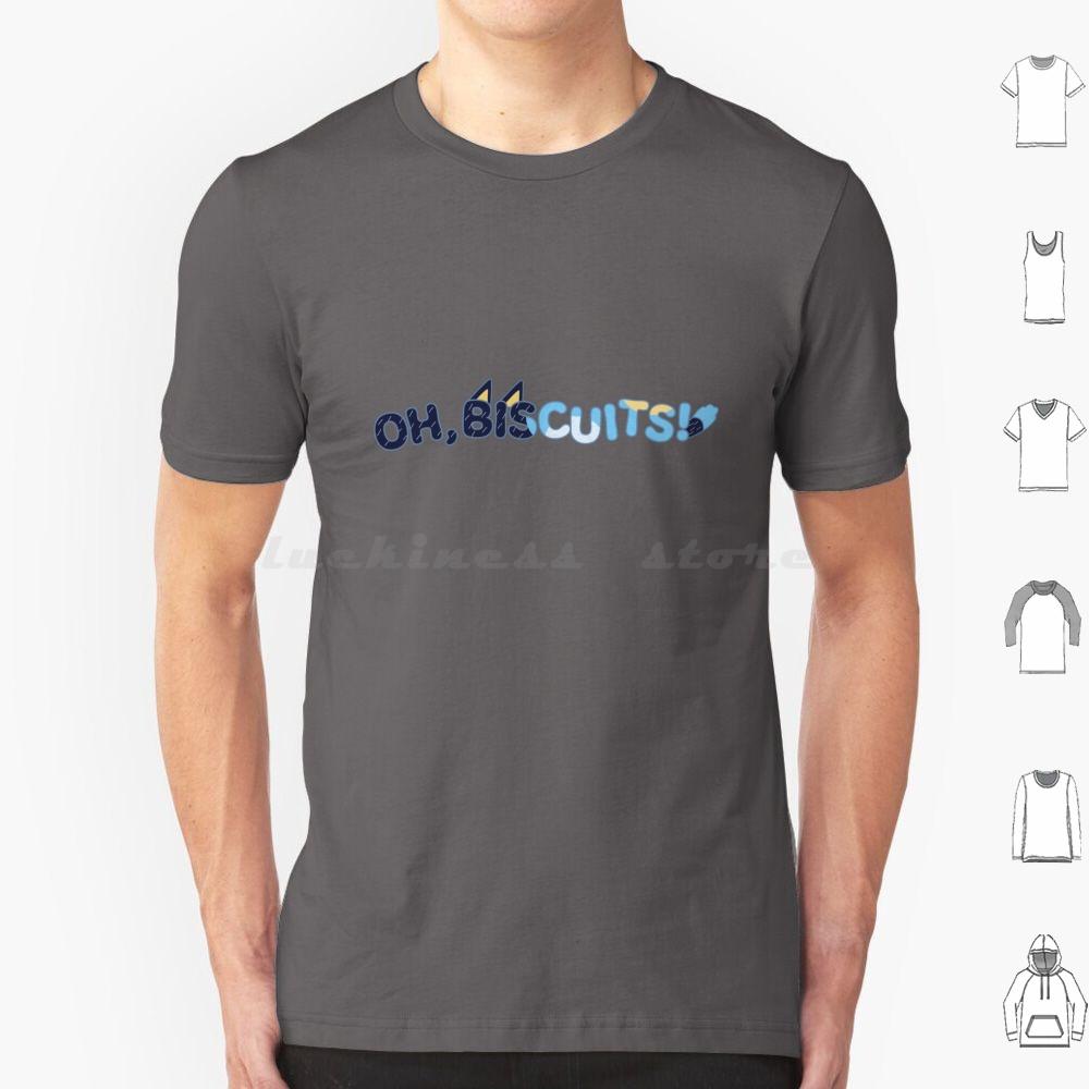 Oh Biscuits T Shirt Cotton Men Women DIY Print Bandit Oh Biscuits Biscuits Kids Tv Australian Chilli Bingo Blue Dog Puppy