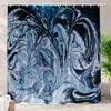 Marble Shower Curtain, Modern Abstract Bath Curtain for Bathroom Bathtub, Luxury Watercolor Marble Ink Shower Curtain with Hooks
