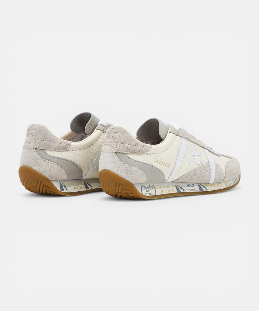 Premiata [26Ss][Jackyx] White Logo Patch Cowhide Men'S Sneakers