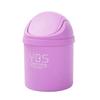 1 pz Mini Pattumiera da Scrivania in Plastica con Coperchio, Elegante Pattumiera da Bancone Cestino per Carta da Tavolo Rotondo Piccolo Rifiuti