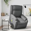 VidaXL Reclining Massage Armchair Grey Faux Leather 3205160