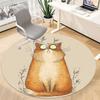 1PC Cat Whiskers Office Round Area Rug,  Mat Suitable ForOffice, Under Office Chairs Bedroom Living Room Home Decor, Room Deco