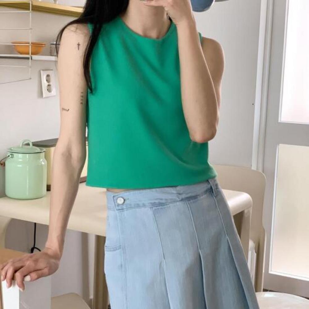 New Arrivals Open Run Pimeri Spandex Sleeveless Top