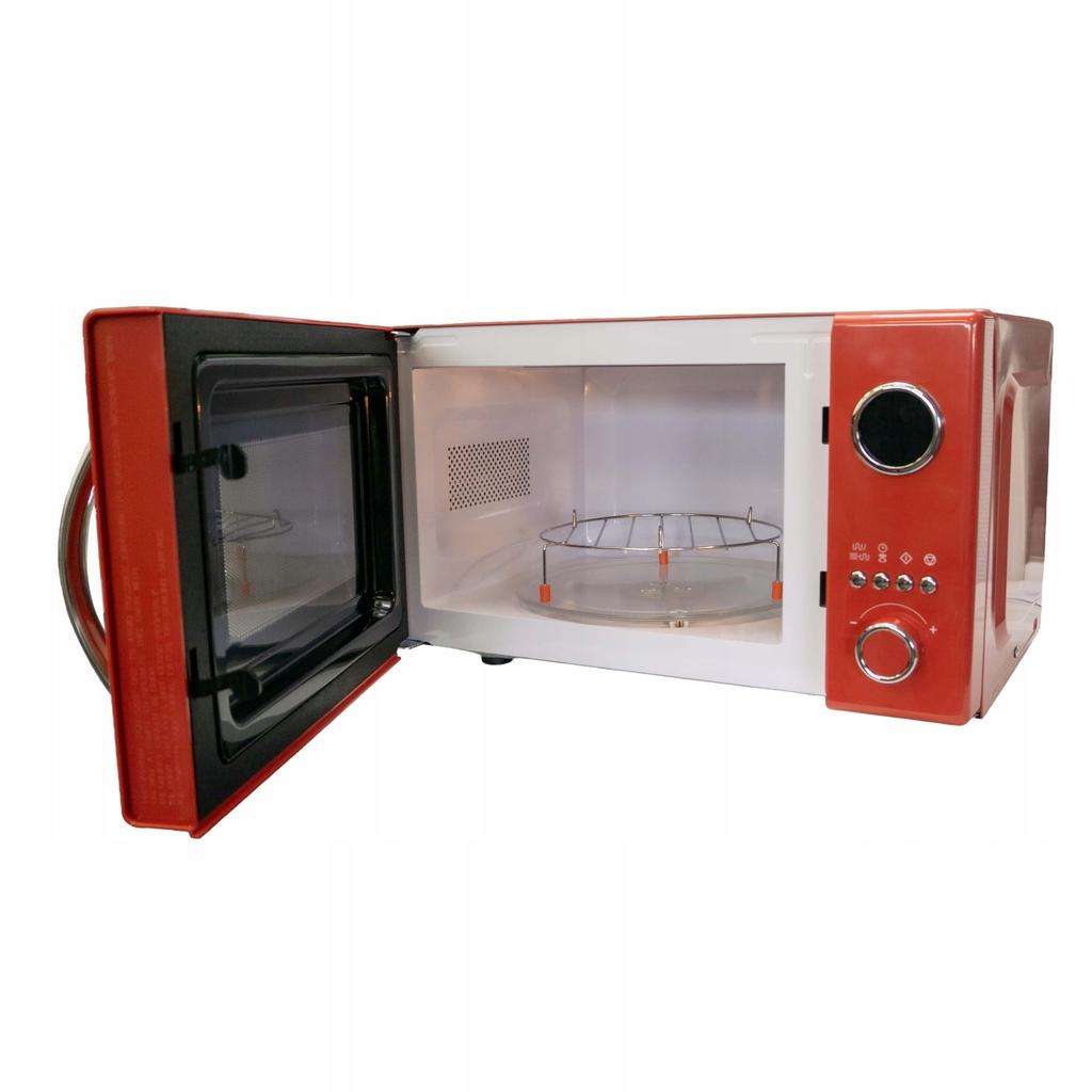 Mikrowellenherd Grill Mikrowelle Retro 1150W 20L Rot Mikrowelle
