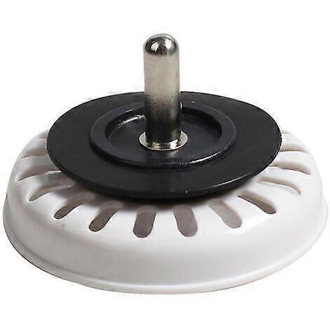 White Polymer Kitchen Sink Drain with Removable Basket Strainer and Rubber