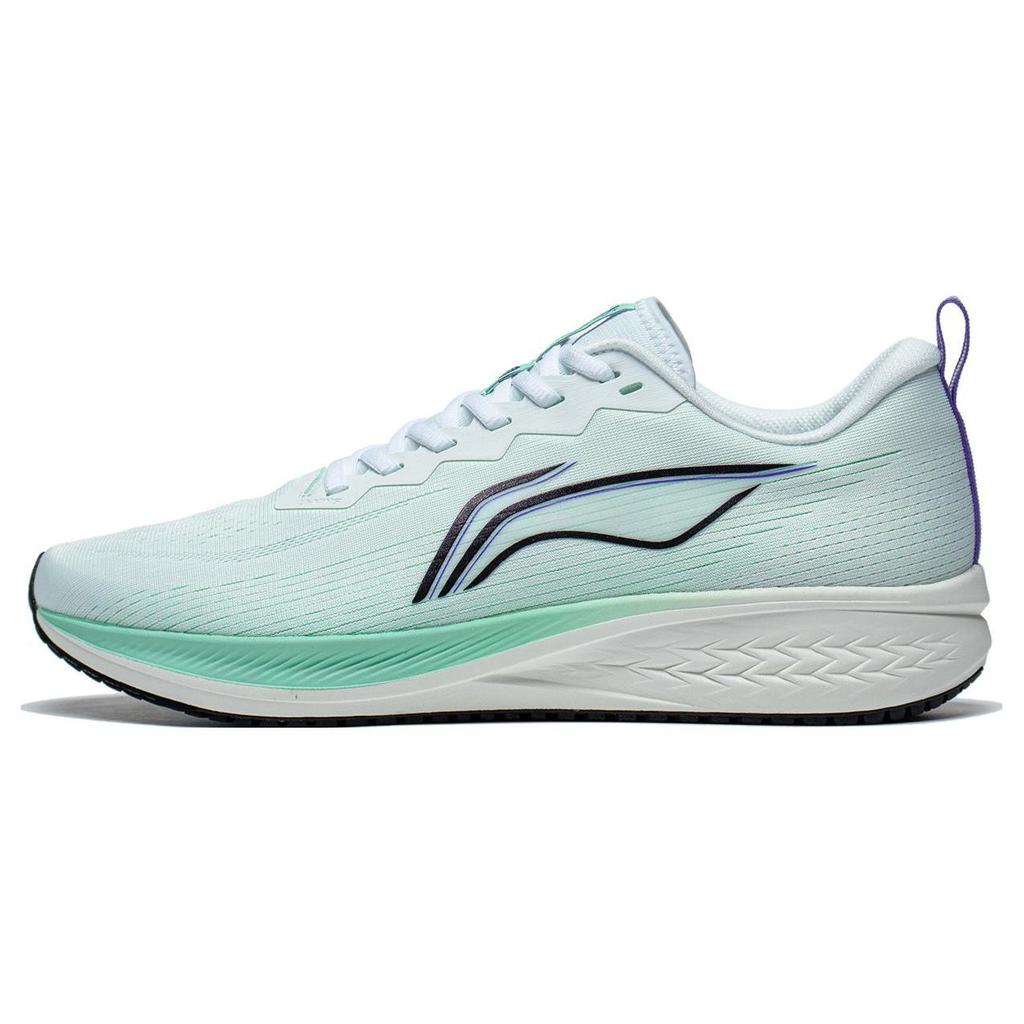 Li Ning Red Hare 6 Slip Resistant Abrasion Resistant Low Top Sprint Running Shoes Men's White Neon Green ARMT015-15