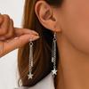 Sweet and Cool Spice Girl Style Pin Pendant Fringed Earrings, Street Shot Gothic Star Geometric Earrings