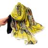 Spring and summer thin print simulation silk brocade sunscreen gorgeous butterfly silk scarf long scarf shawl versatile headscarf scarf