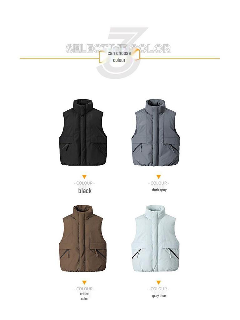 Trendige Herren-Stehkragen-Daunen-Baumwollweste - Herbst/Winter Lässige Weste Oberbekleidung für Paare