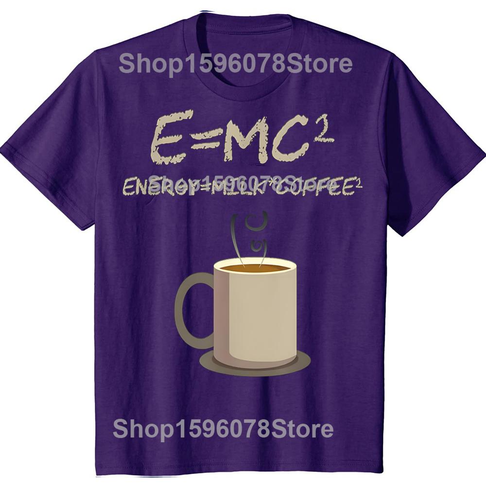 EMC2 Café Énergie Café au Lait Cadeau T-shirt Imprimé Personnalisé T-shirts Graphiques T-shirts Graphiques Camisas Streetwear