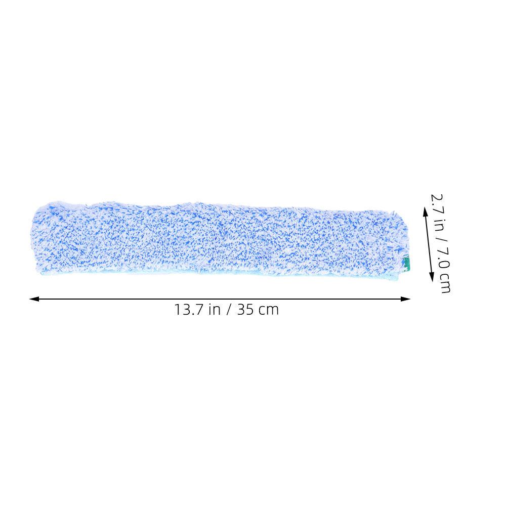 2Pcs Microfiber Window Scrubber Refill Sleeves 35Cm Reusable Glass Cleaning Replacement Streak Free High Absorption Washable