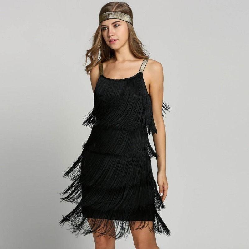 

Spliced Tassel Sleeveless A- Line Skirt Women Stitching Tassel Sleeveless A- line Skirt 1 piece L