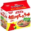 Nissin Ramen Shop Asahikawa Soy Sauce 400g X 6 Packs Foods Hokkaido Instant Noodles with Rishiri 5-pack, [Nissin Kelp]