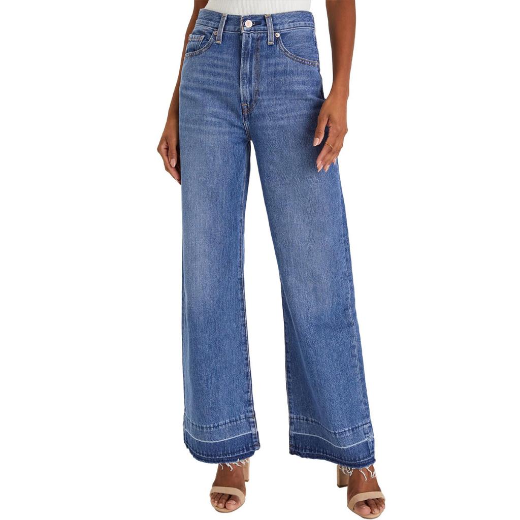 Ladies' Retro Straight Leg High Waisted Jeans