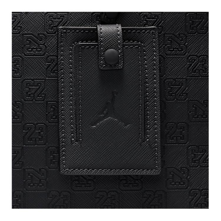 Jordan Monogram Polyurethane Tote Bag, Shopping Bag, Handbag, Shoulder Bag Unisex Black Jordan HV2860-045