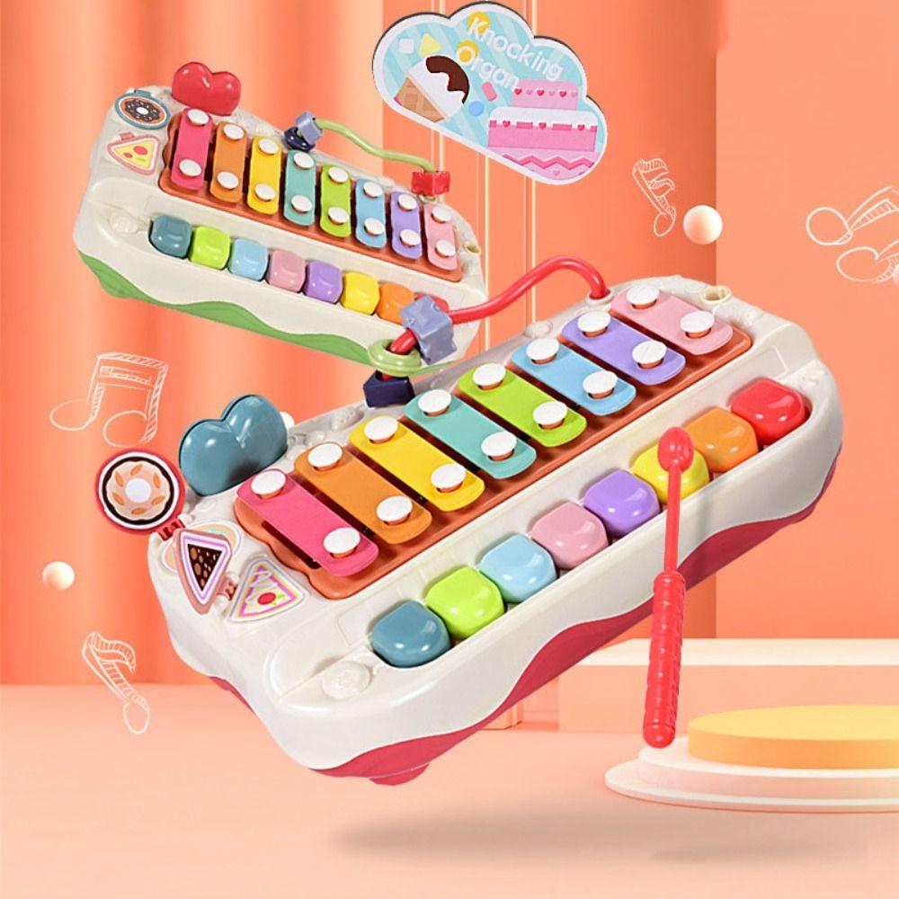 Plastics 8-note Knock Piano Toys Hand Knock Music Play Educational Games  Kindergartens Toddlers