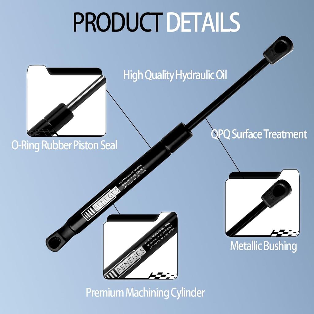 2PCs Rear Trunk Lift Supports Compatible With 2008-2016 Dodge Challenger Trunk Gas Charged Struts Shocks Dampers With Spoiler 04589645AA, 6657