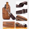 WEIXIER Men's Leather Crossbody Shoulder Bag Waterproof Messenger Bag Briefcase Satchel Travel Work Bag