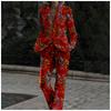 Herren Trendiger Herren Casual Nordosten Große Blume Einzeljacke Geschwindigkeit