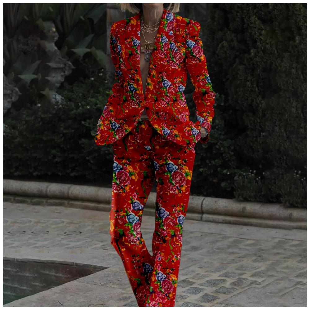 Men's Trendy Men's Casual Northeast Large Flower Single Jacket Speed