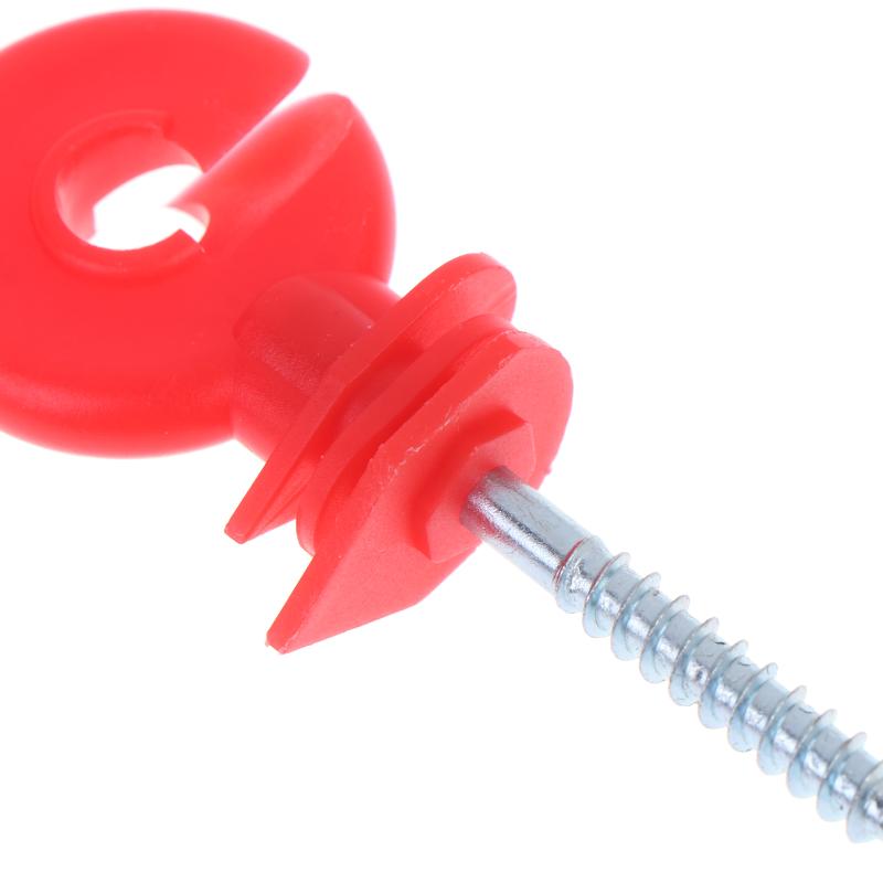 100Pcs Electric Fence Insulator Screw Self Tapping Ring Insulator High Insulation For Livestock Farm Pasture Fencing System