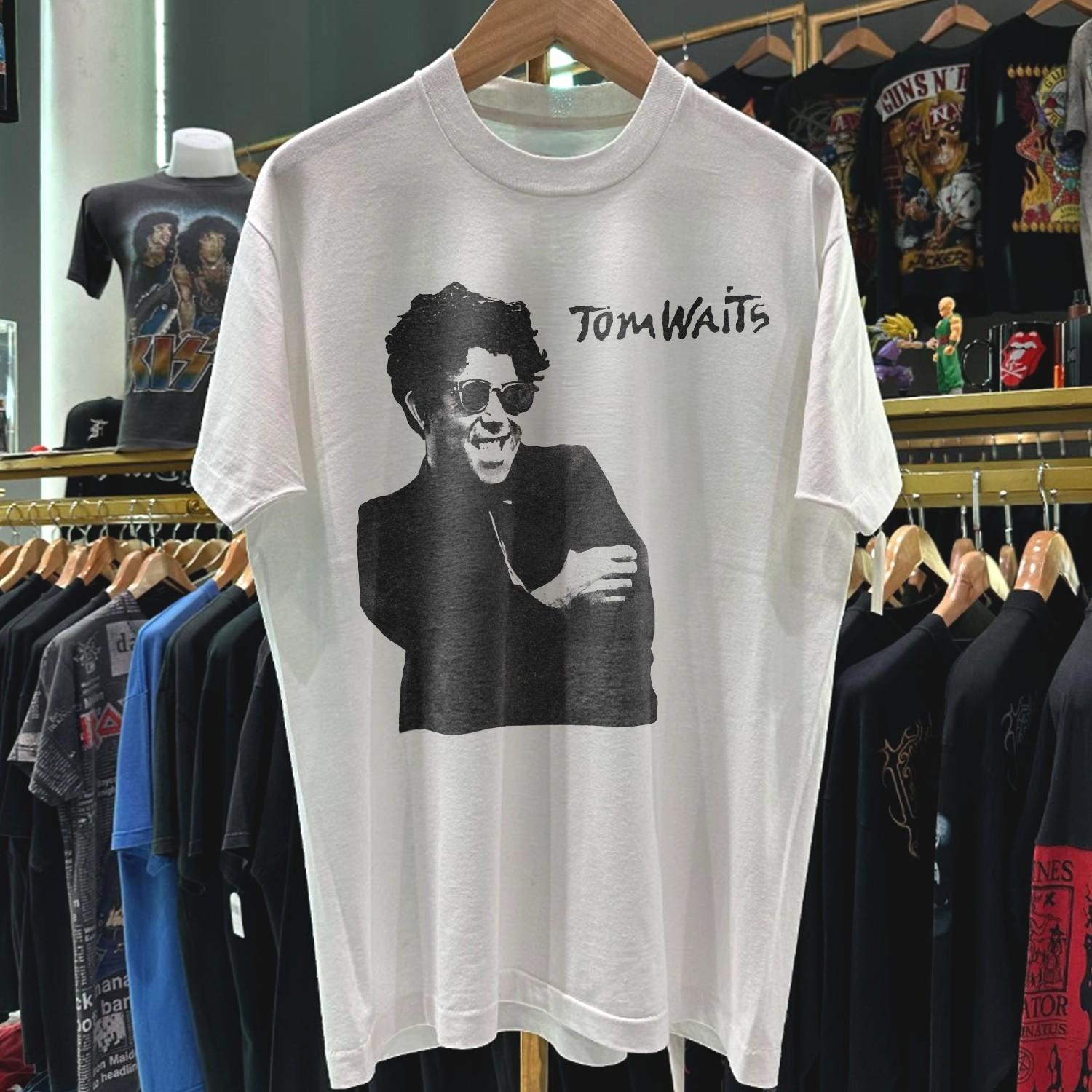 90s Tom Waits Arae Promo White T-Shirt XXL 3XL
