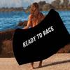 Ready To Race Motorcycle Bath Towel Microfiber Soft Water Absorbing Breathable For Girl Kids Decorative Cartoon Beach Towel