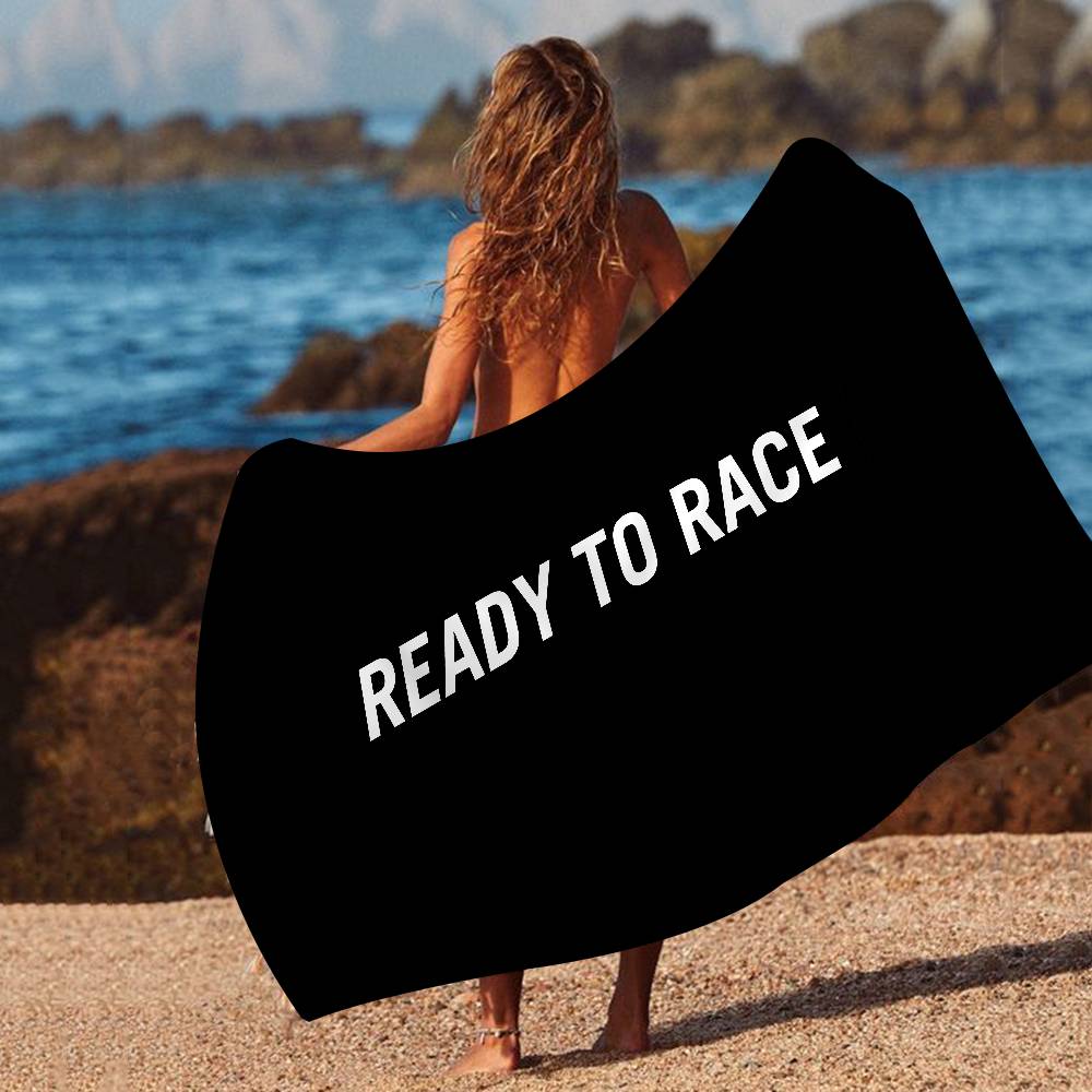 Ready To Race Motorcycle Bath Towel Microfiber Soft Water Absorbing Breathable For Girl Kids Decorative Cartoon Beach Towel