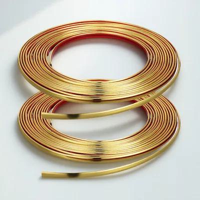 2 Rolls PVC Wall Trim Molding Self Adhesive Flexible Strip for Bathroom Bedroom Ceiling Decoration Molding Trim