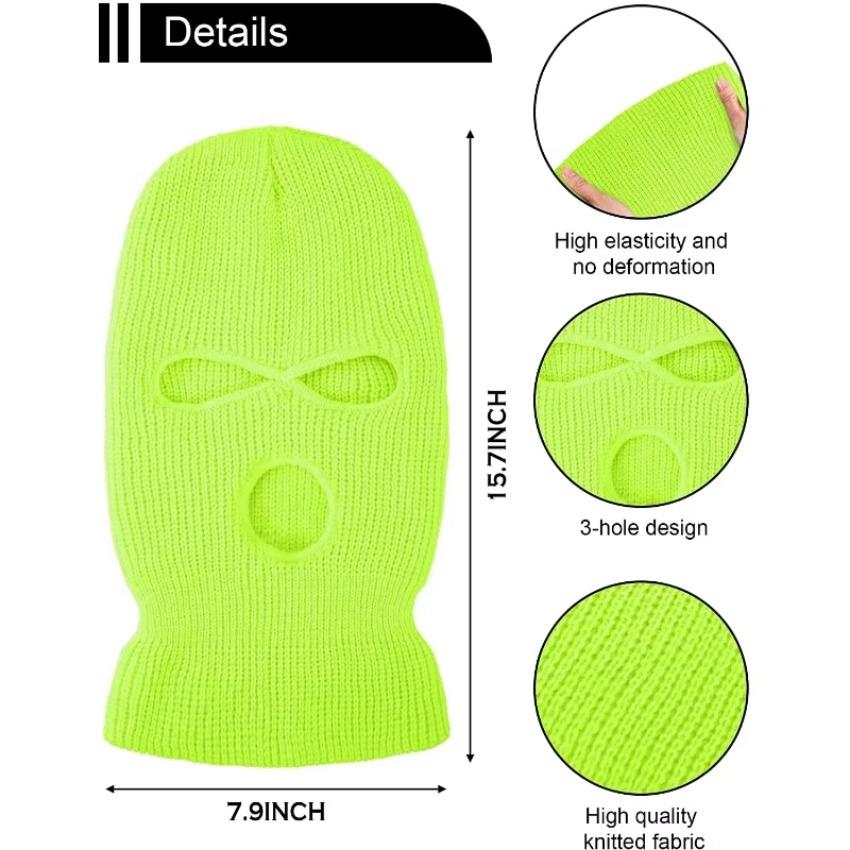1 Pcs Unisex Motorcycle Cycling Skiing Breathable Cap 3 Holes Balaclava Full Face Mask Winter Windproof Ski Warm Hat