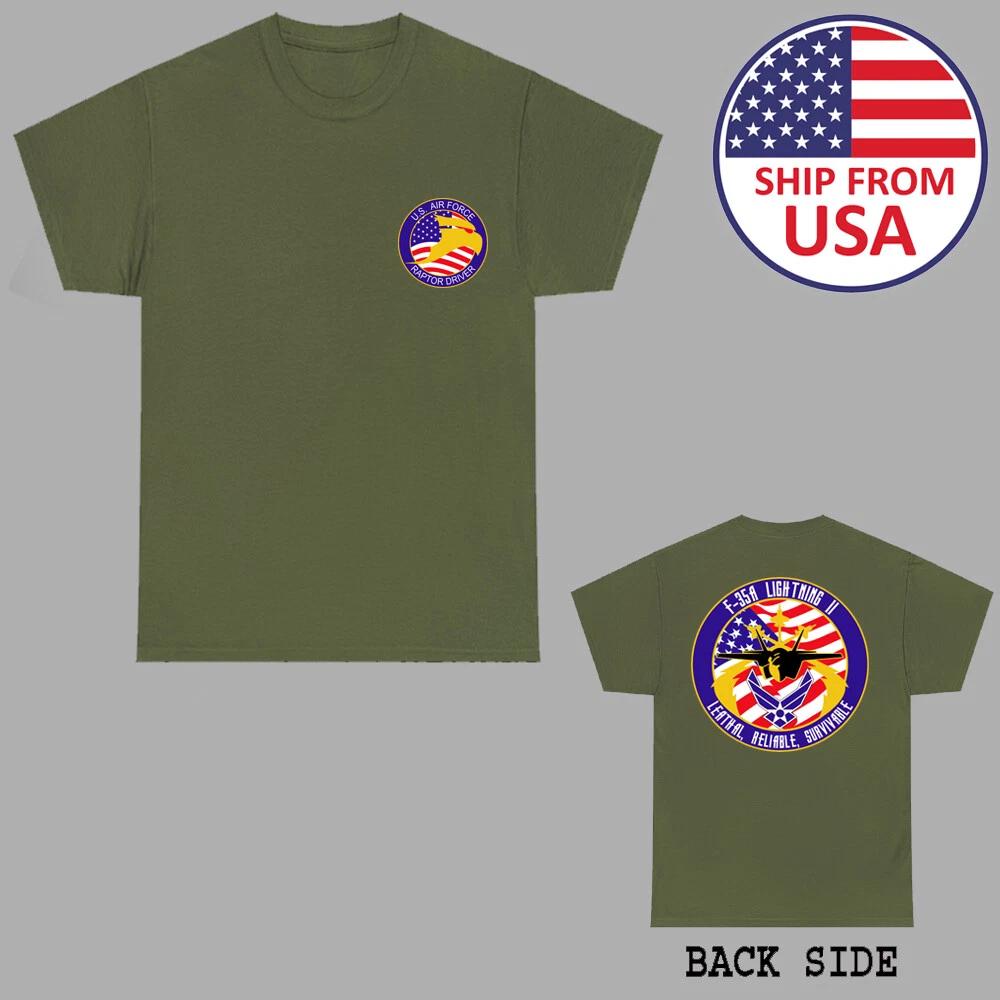 Lockheed Martin F35 Raptor Men s Military Green Size S-5XL L
