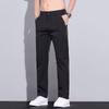 Summer Men Straight Fit Lightweight Pocket Black Casual Pants