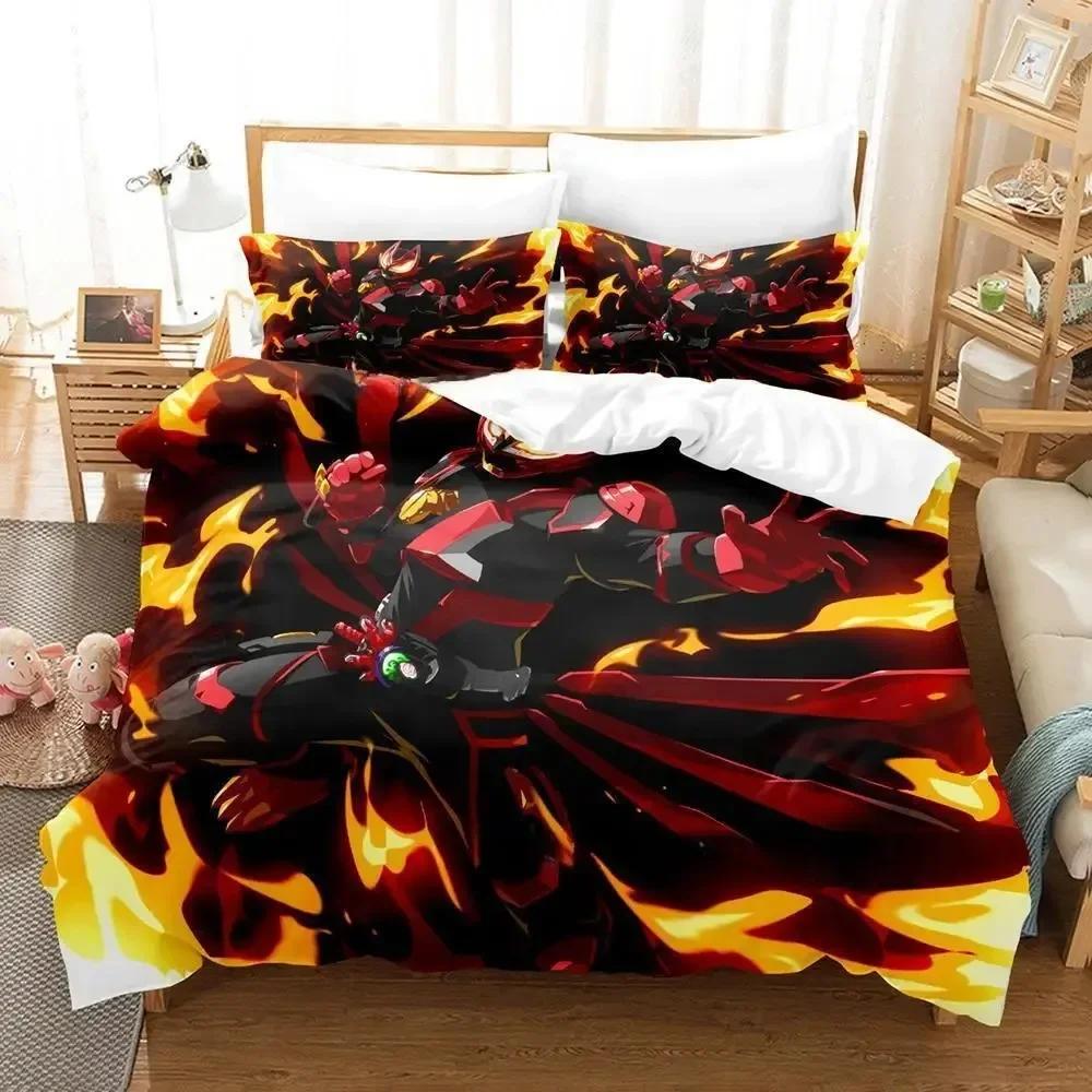 Kamen Rider Geats Beding Set Single Twin Ful Quen King-Sized Dimensionsd Dimensions Bed Linen Set Adult People Kid Bedrom Duvet cover Sets 3D Anime