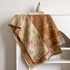 Printed splicing flowers double-sided imitation cashmere scarf winter high-end warm shawl