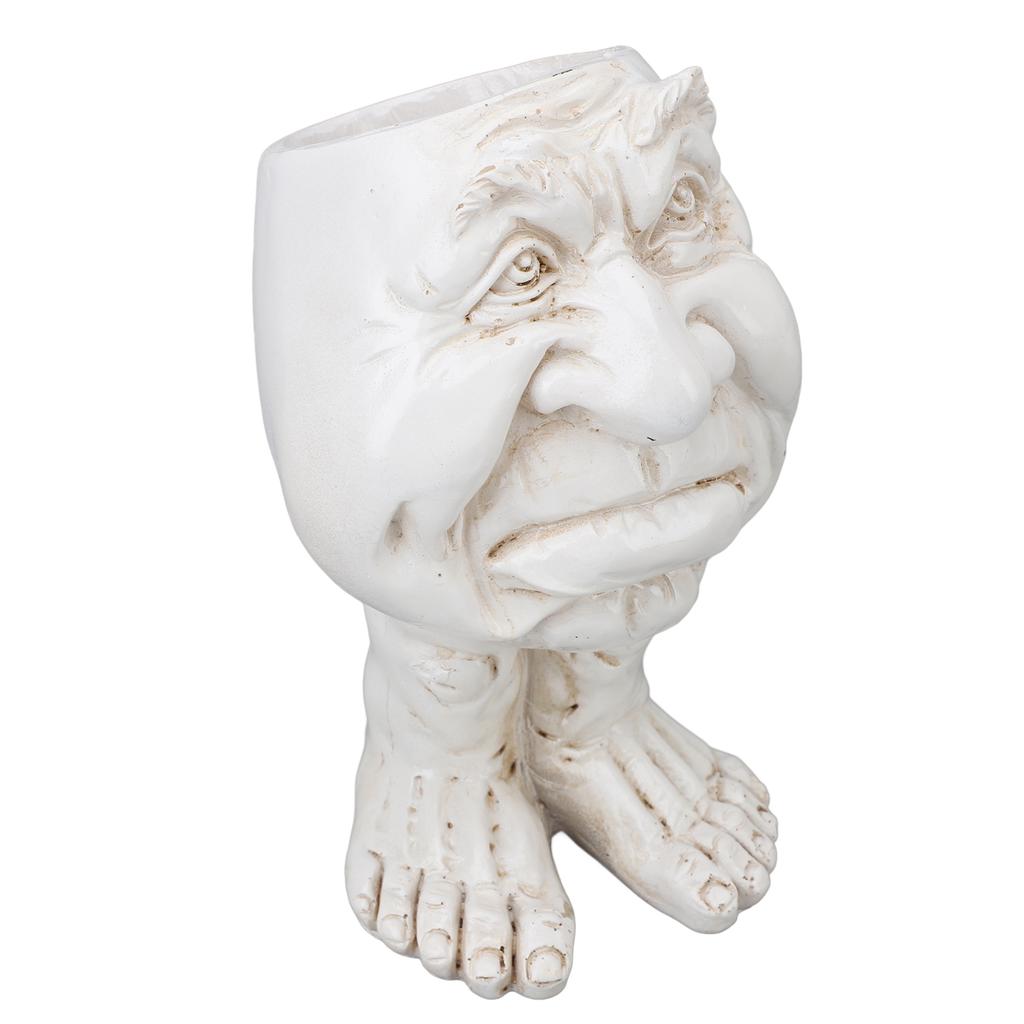 Resin Flower Pot Innovative Exquisite Retro Old Man Planter Pot Succulent Pot for Outdoor Garden