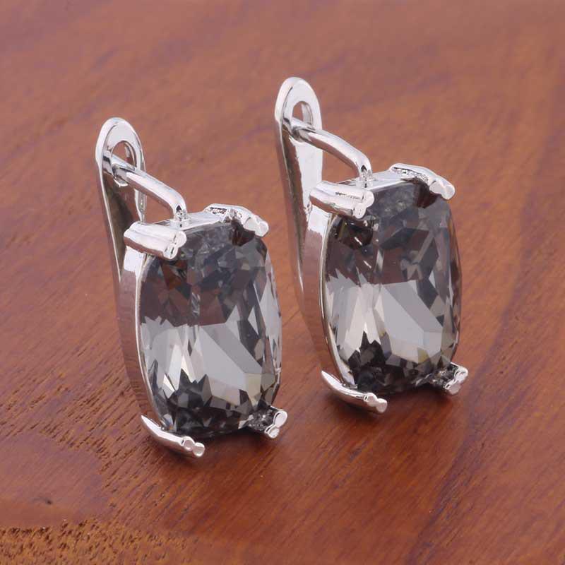 

Європейсько-американські прямокутні сережки з рожевого золота в стилі ретро 10*14mm rectangular rounded rose gold ear buckles