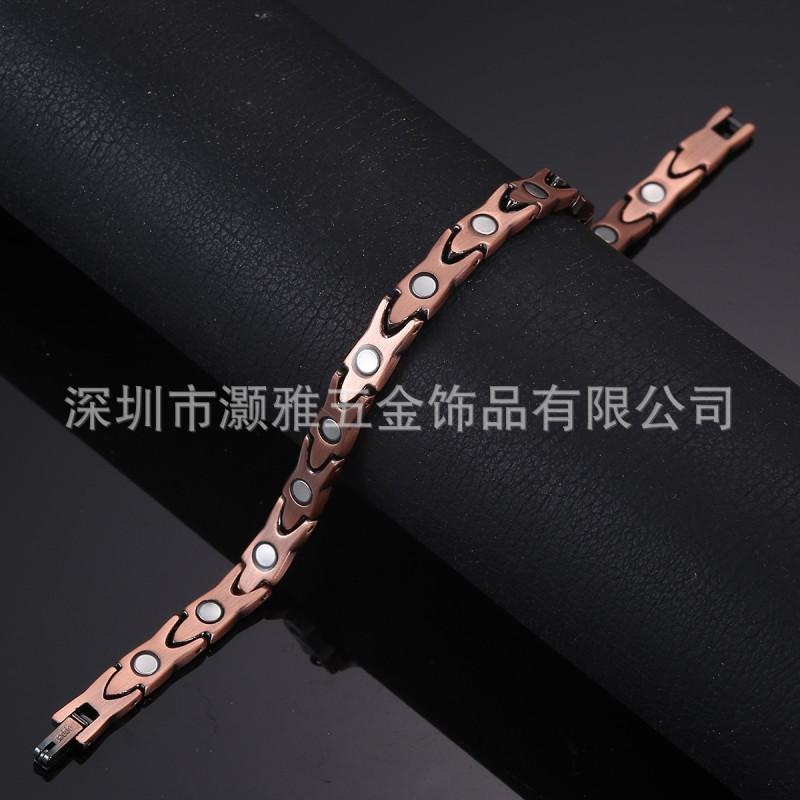Adjustable Red Copper Fish Charm Bracelet Women Vintage Minimalist Geometric Design Anti-Fatigue Hand Jewelry