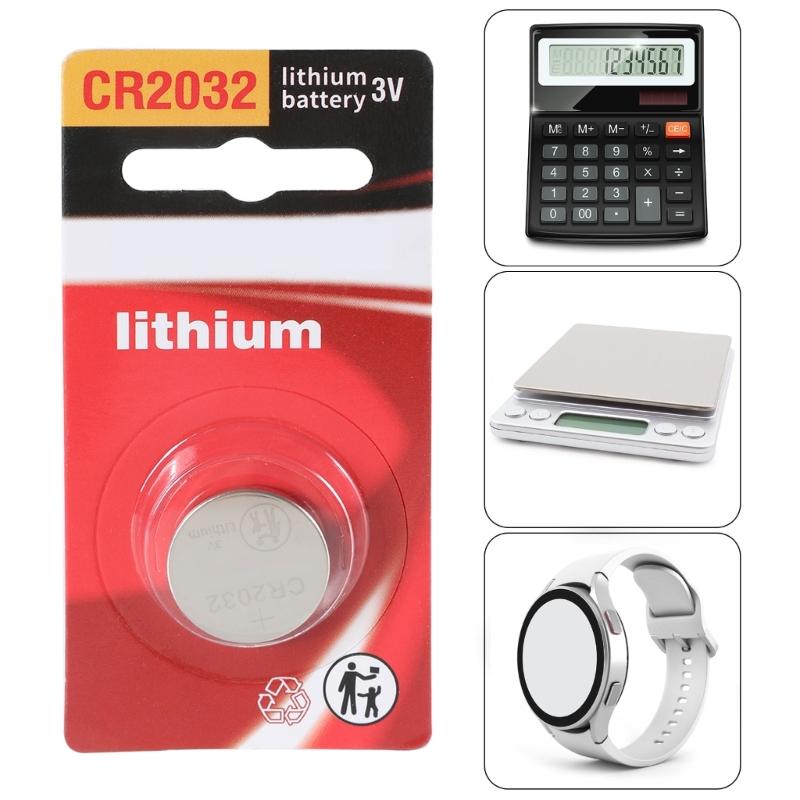 CR2032 Düğme Piller 3V Lityum Piller Saatler Hesap Makineleri Uzaktan Kumandalı Oyuncaklar için Düğme Pil Değişimi