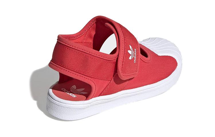 adidas Originals SUPERSTAR Comfortable Low Top Children's Sandals Red White Kids' FV7587