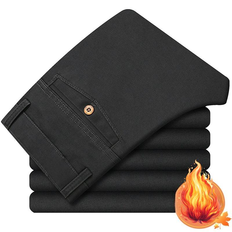 Autumn and Winter Models of Men's Middle-aged and Elderly Business Casual Pants, High-waisted Straight Trousers, Tooling Men's Pants