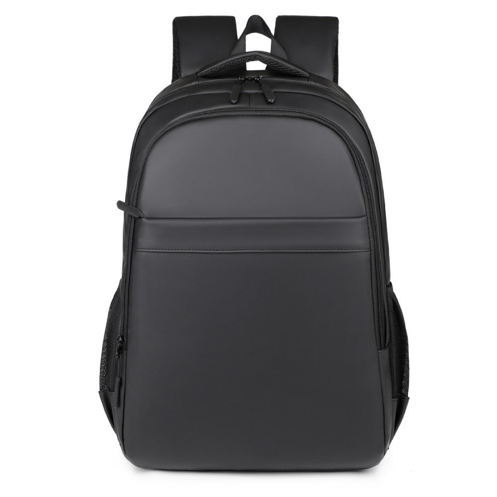 

Business backpack, casual waterproof leather film material, men s schoolbag, computer bag, air cushion strap. чорний